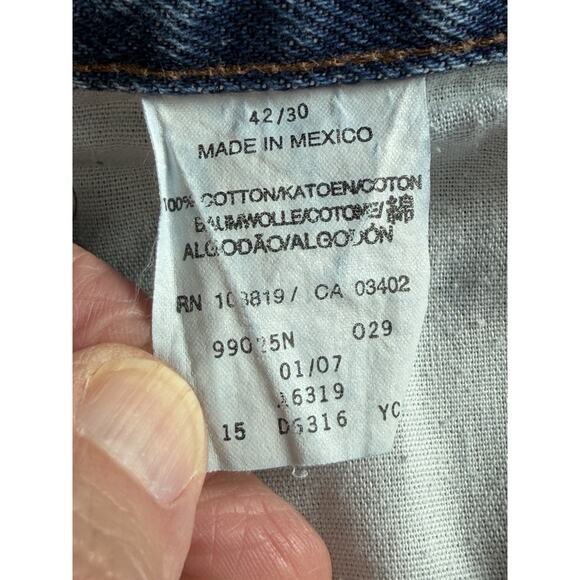 Harley Davidson Jeans Men’s Size 42x30 Blue Denim Motorcycle Biker Medium Wash - Picture 16 of 16